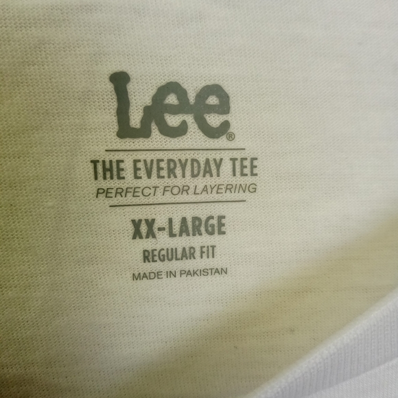 Men's Lee White Everyday White Crewneck Tee XXL - Picture 4 of 6